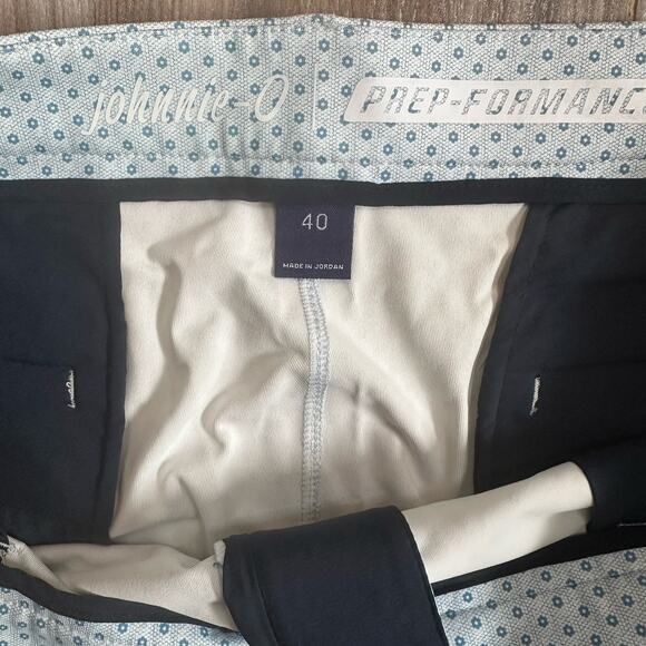 Johnnie-O Shorts Mens 40 Prep-Formance Geometric Golf Remsen Neptune Blue EUC - Picture 4 of 9